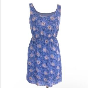 LC Blue Floral Racerback Mini Dress